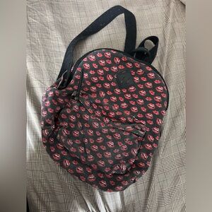 Steve madden madden girl  Black and Red Lip Print Backpack